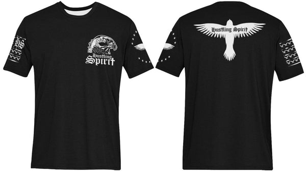 Raven X Fearless Flag Unisex Crew Neck Tee All Black