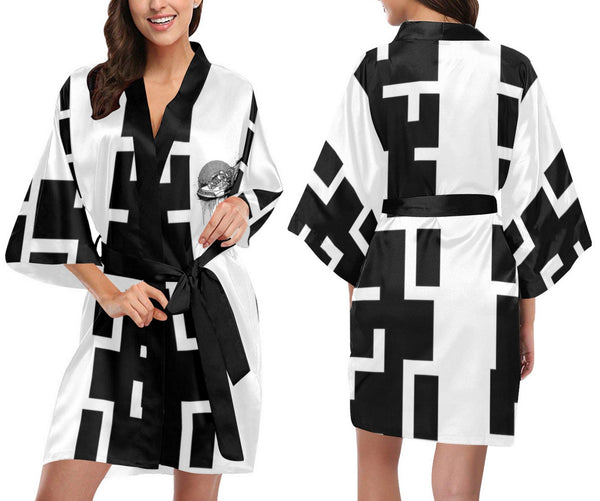 Footsteps Kimono Robe