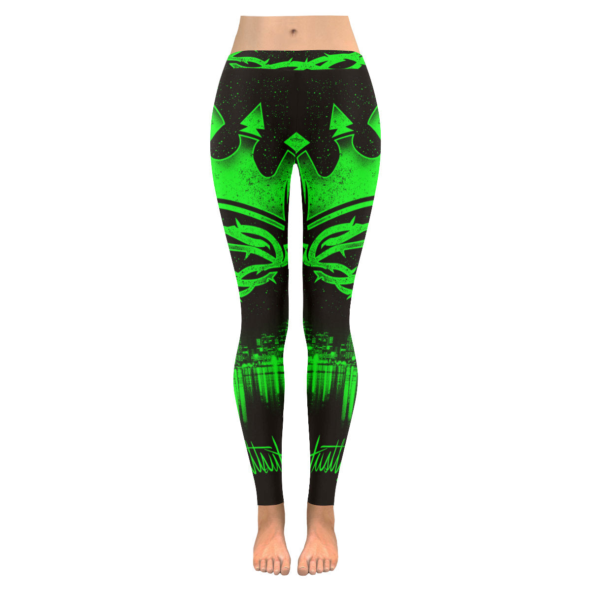 Crown HL Green Low Rise Leggings