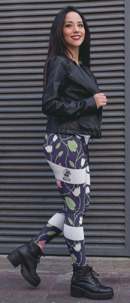 Raven Spring Flowers Leggings