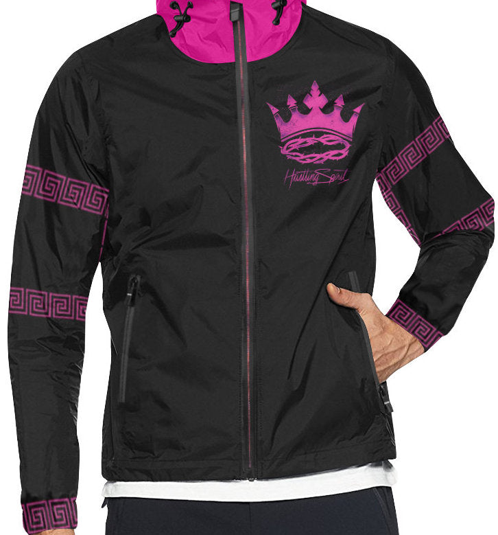 Pink Crown Unisex Windbreaker