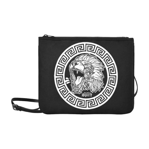 Fearless Lion BW Slim Clutch Bag