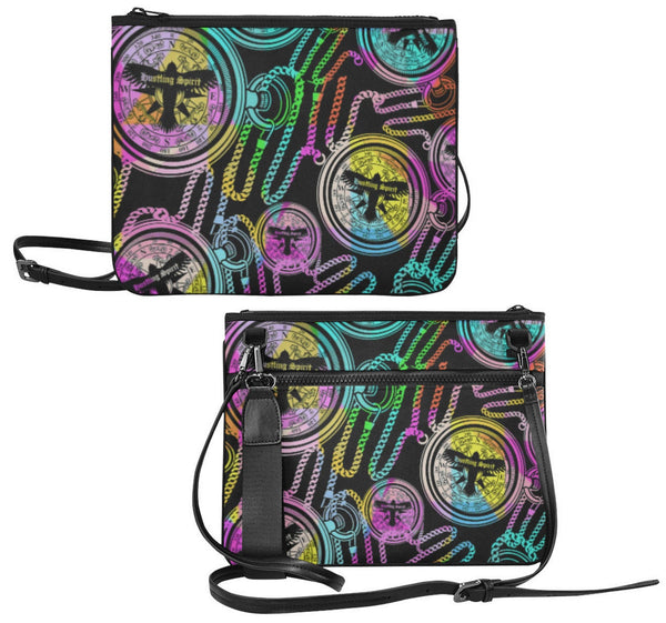 Compass I All Over Print Slim Clutch Bag