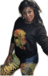 Fearless Lion Gold Leggings