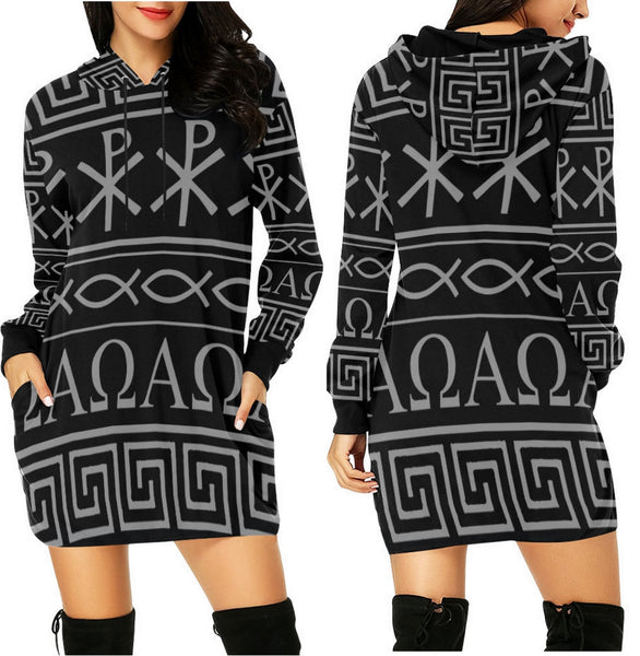 AΩ Alpha Omega Hoody Mini Dress Colors