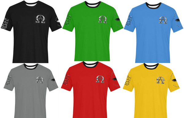 AΩ Alpha Omega Fearless Flag Unisex All-Over Crew Neck Tee