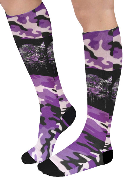 Footsteps Lavender Camo Knee High Socks (Qty 1)