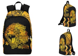Fearless Lion Gold Fabric Backpack