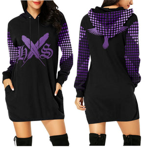 Purple Hoody Mini Dress