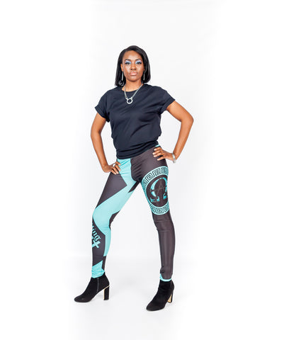 AΩ Leggings Turquoise