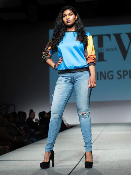 Crown Blue and Gold Crewneck Sweatshirt