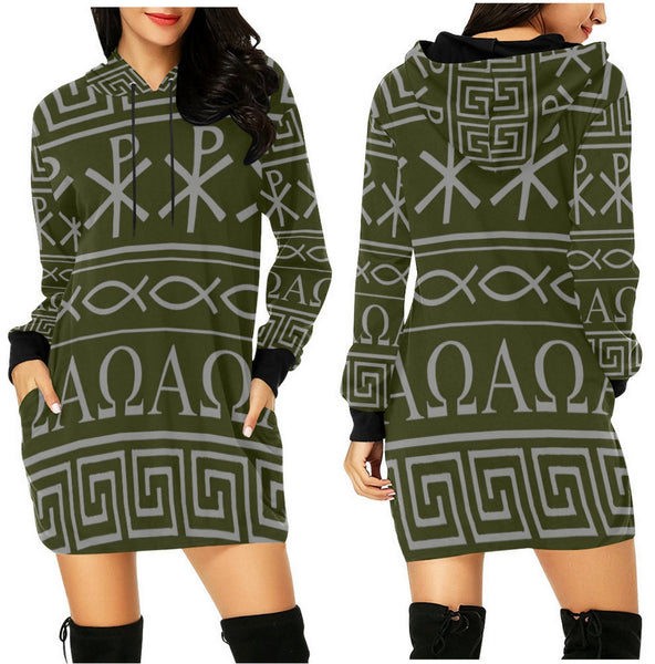 AΩ Alpha Omega Hoody Mini Dress Colors