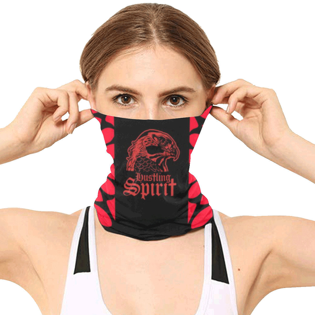 Full Face Bandana Raven Red Symphony