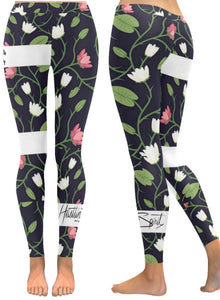 Raven Spring Flowers Leggings