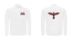 Red Feathers Unisex Button Up Long Sleeve Shirt