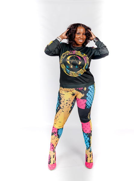 AΩ Snake Skin Leggings