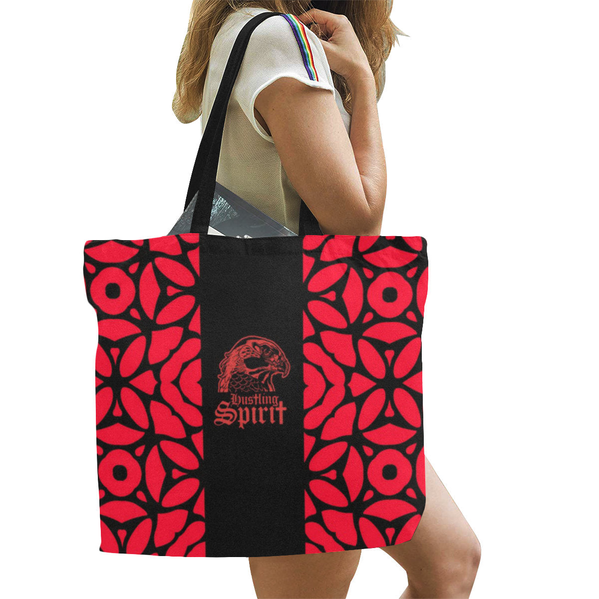 Raven Red Symphony Large Tote Bag