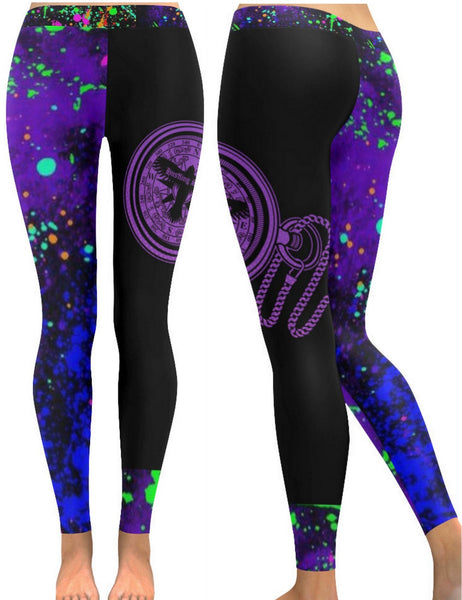 Compass Leggings Paint Splatter