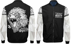 Fearless Lion BW Flight Jacket