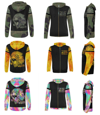 Fearless Lion Zip Up Hoody III