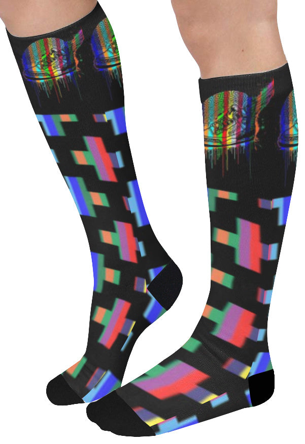 Footsteps Cross MultiColor Knee High Socks (Qty 1)
