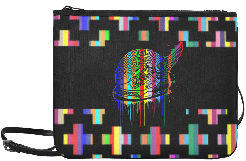 Footsteps Cross MultiColor Slim Clutch Bag