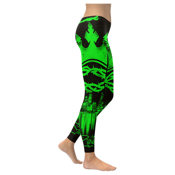Crown HL Green Low Rise Leggings