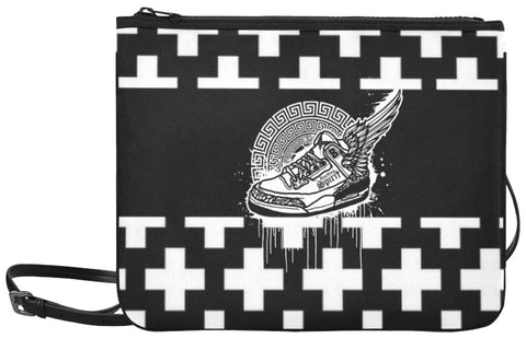 Footsteps Cross BW Slim Clutch Bag