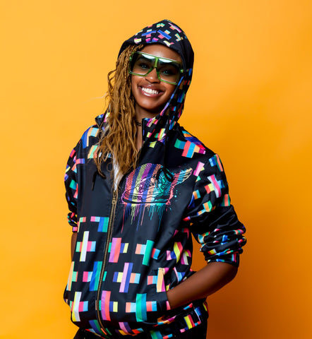 Footsteps Cross MultiColor Unisex Zip Up Hoody