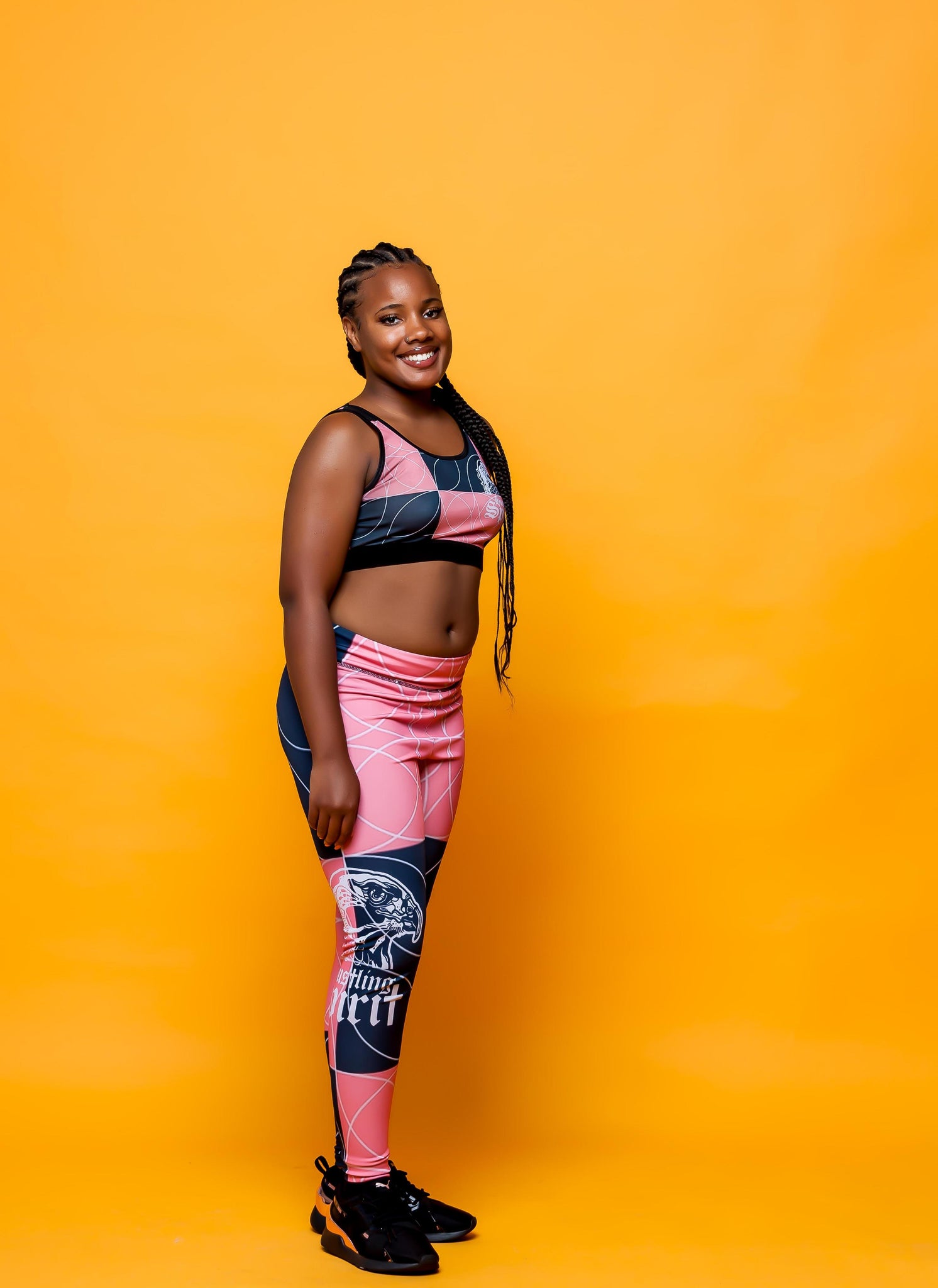 Raven Peach & Gray Leggings