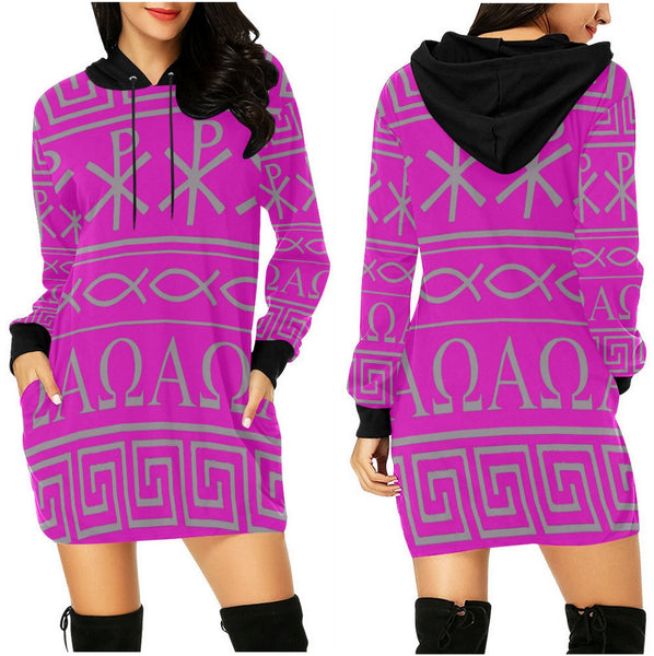 AΩ Alpha Omega Hoody Mini Dress Colors