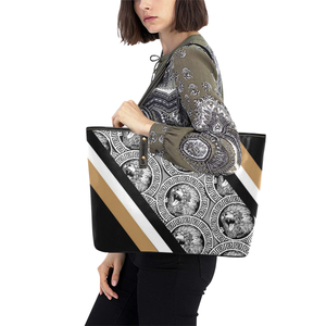 Fearless Lion Stripe Large Tote Bag