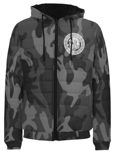 Fearless Lion Camo Bubble Hooded Jacket Unisex