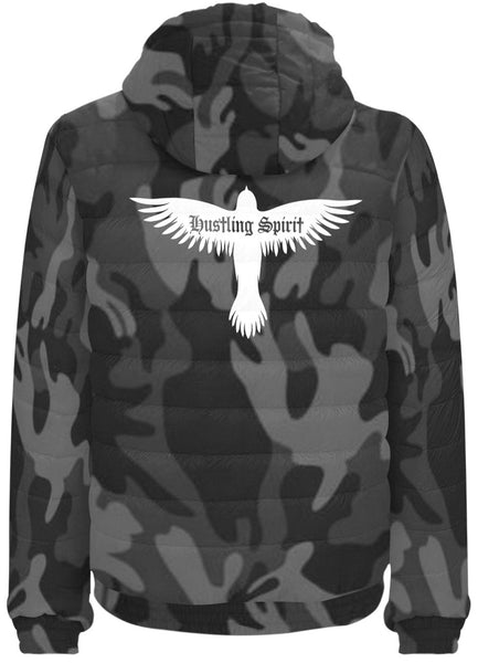 Fearless Lion Camo Bubble Hooded Jacket Unisex