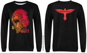 Fearless Lion Red Gold Crewneck Sweatshirt