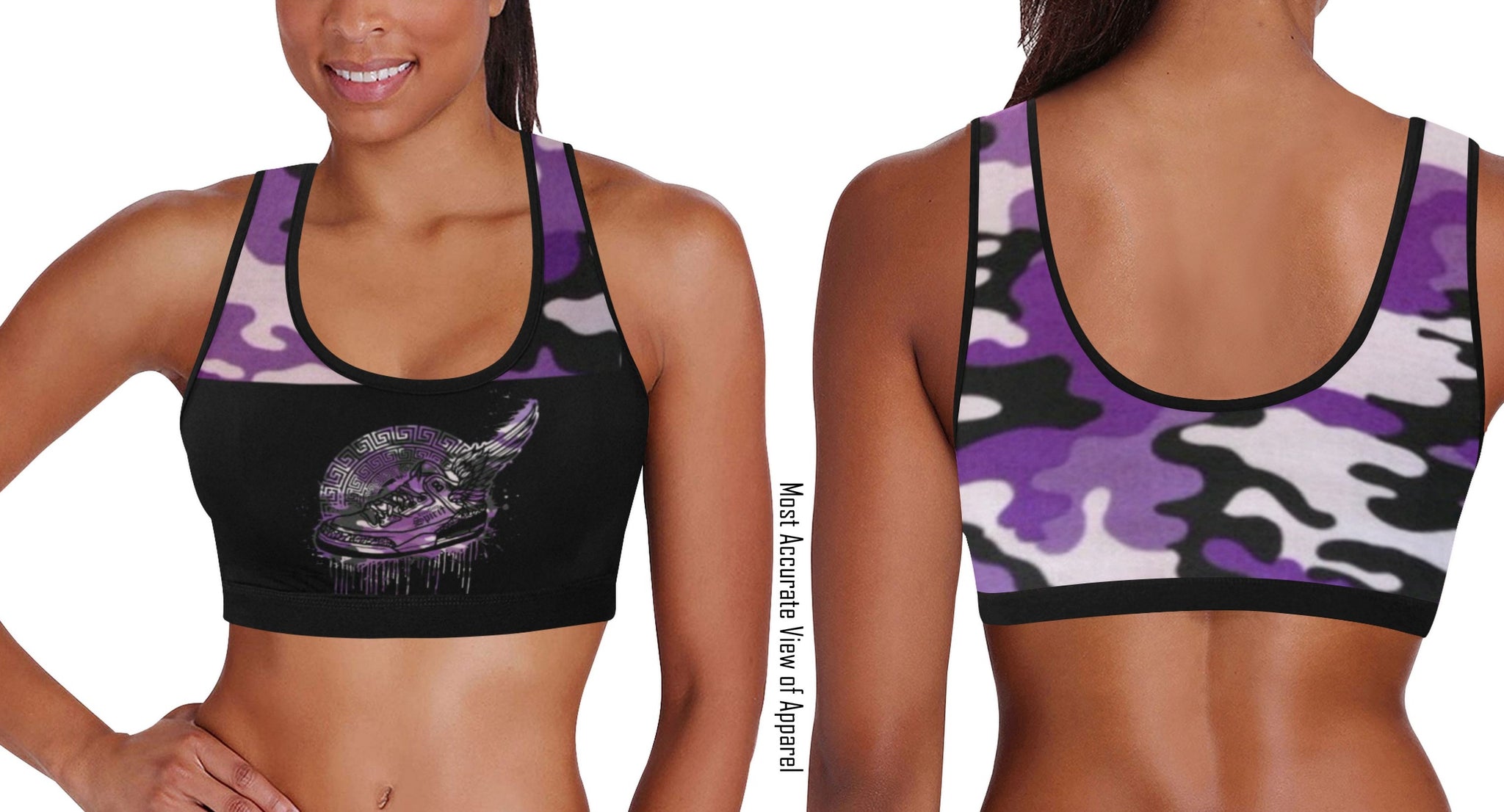 Footsteps Lavender Camo Sports Bra