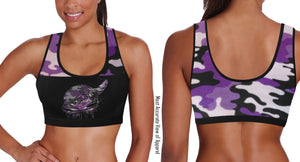 Footsteps Lavender Camo Sports Bra