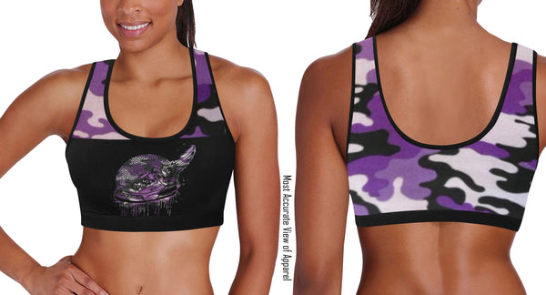 Footsteps Lavender Camo Sports Bra