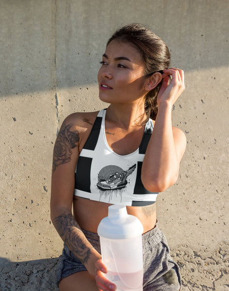 Footsteps Maze BW Sports Bra