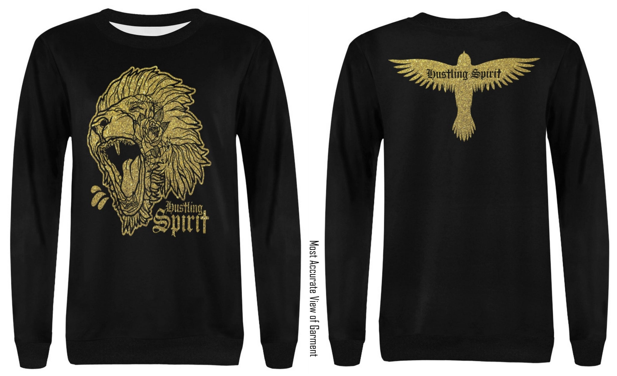 Fearless Lion Gold Shine Crewneck Sweatshirt