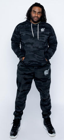 Footsteps Black Camo Hoody Sweatsuit (2-piece set)