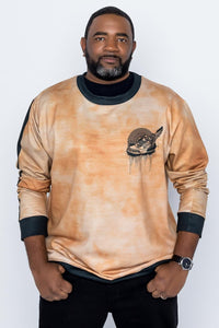 Footsteps Tie Dye Sand Sweatshirt