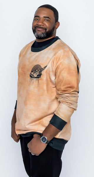 Footsteps Tie Dye Sand Sweatshirt