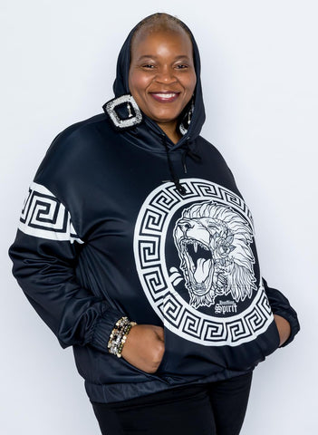 Fearless Lion BW Hoodie