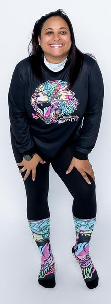 Fearless Lion Multi Color Long Sleeve Tee