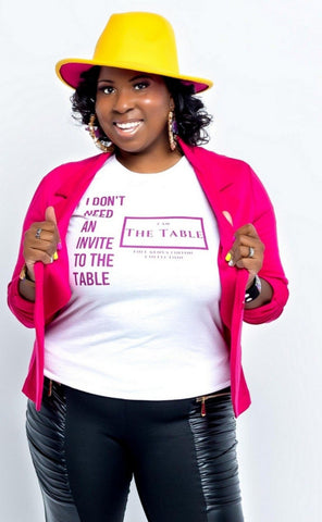 I AM The Table Pink-Berry Tee (Front Print)