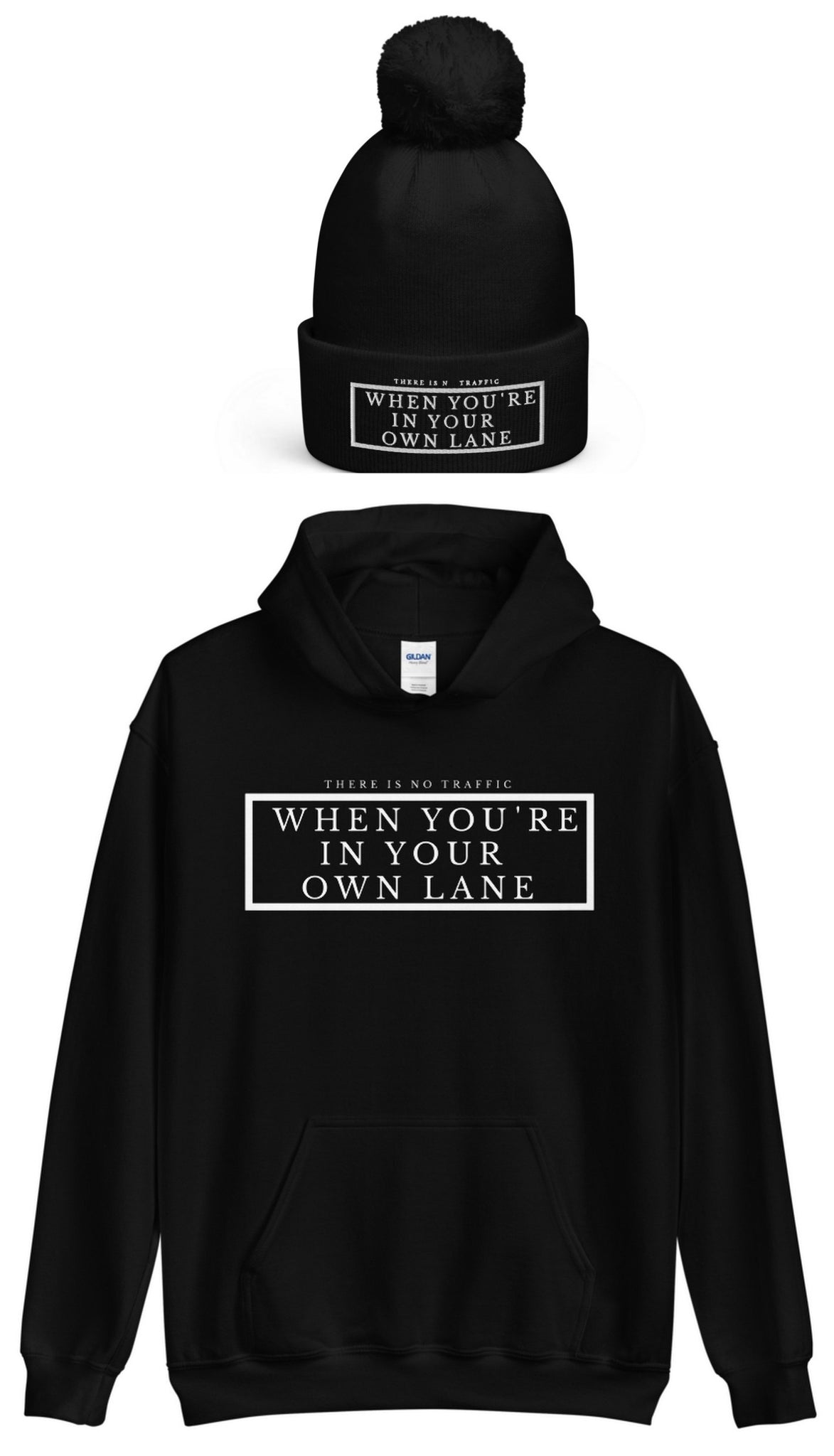 Limited Edition "Own Lane Bundle"  (Unisex Hoodie &  Pom Pom Beanie)