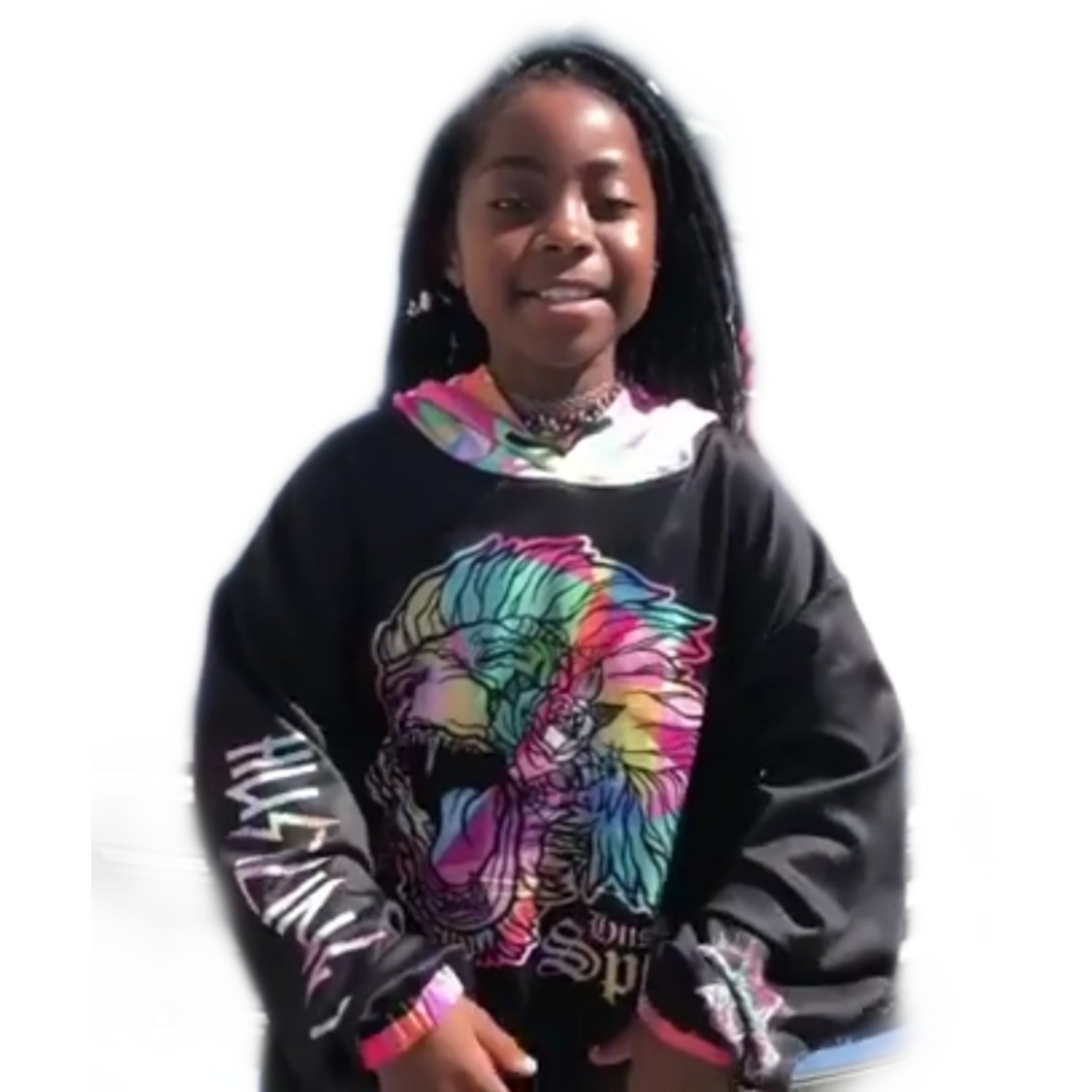 Fearless Lion Multi Color Unisex Hoody