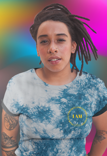 TKL I AM Oversized Embroidered Tie-Dye Unisex Tee (S-2XL)
