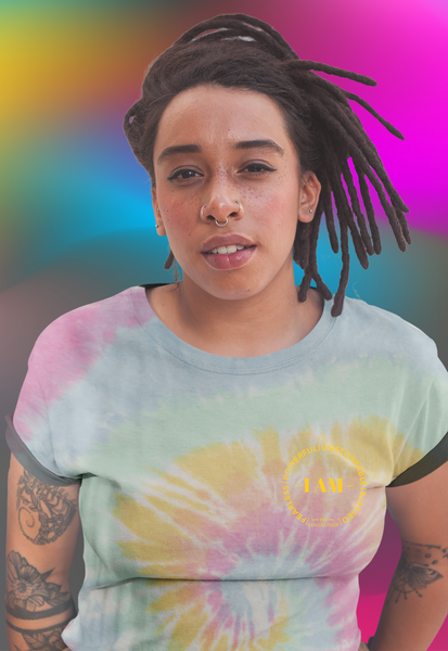 TKL I AM Oversized Embroidered Tie-Dye Unisex Tee (S-2XL)